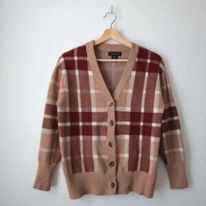 Rachel Zoe Plaid Button Front Cardigan | S